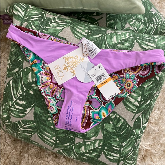 Becca NWT Reversible Bikini Bottoms SMALL - Picture 2 of 8